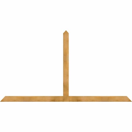 Ekena Millwork Portland Rough Sawn Timber Gable Bracket, Western Red Cedar, 96"W x 52"H x 2"D x 4"F, 13/12 Pitch GBW096X52X0204POR00RWR